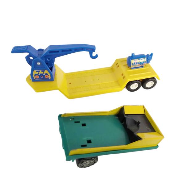 Vintage 1980s Buddy-L Plastic Sea Explorer & Steel Speedboat Race Team Trailers - Picture 2 of 9